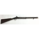 Percussion cap Carbine. 550mm long barrel. Overall length 950mm. Bore approx 13mm. Working action.