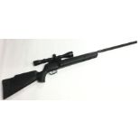 Crosman Phantom Mark II .22 Air Rifle. Serial number D15X02257. 475mm long barrel. ABS black