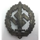 WW2 Third Reich SA Silber Wehrabzeichen für Kriegsversehrte - SA Military Sports Badge for War