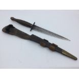 Post war British Third Pattern FS Fighting knife. 175mm long double edged blade. Overall length