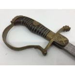 WW1 Imperial German Artillery Officers Sword. 83cm long etched blade. No makers marks. Etched