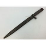 WW1 Imperial German / Turkish Ersatz bayonet with single edged 315mm long blade, no makers markings.