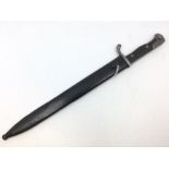 WW1 Imperial German Army Butcher Bayonet. Single edged fullered blade 365mm in length. Maker