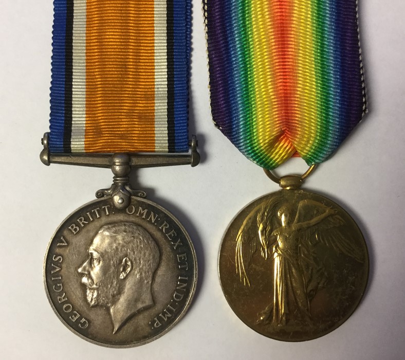 WW1 British War & Victory Medals to 40754 1AM AF Parsons, RAF. Complete with original ribbons.