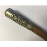WW1 British Swagger stick for the South Lancashire Regiment. Overall length 78cm.