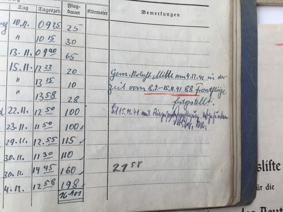 WW2 Third Reich Luftwaffe Log Book & Archive of General Major Karl-Henning Von Barsewisch. This - Image 6 of 10