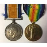 WW1 British War Medal and Victory Medal to 89578 Bmbr. AE Hicklin, RA. Complete with original