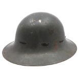 WW2 British Home Front Firewatchers steel helmet. Complete with liner a/f. Marked "M MOR" and "L"