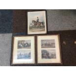 A 19th Century Ackermann's British Army Costume print, and two framed Crimea War prints (3)