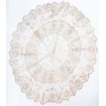 A cream lace cover c. 1870