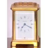 An early 20th century French carriage clock by Duverdrey et Bloquel of Bayard, circa 1930,swan