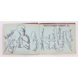 Sporting Memorabilia; An autograph album containing a collection of autographs including