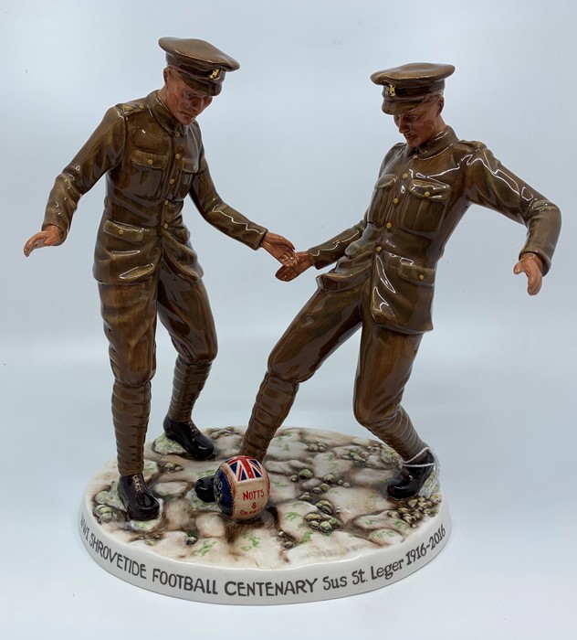 A Royal Doulton Shrovetide Tommies, 1916 figure group, HN 5769, limited edition 111 of 300. Local