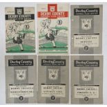 A collection of assorted Derby County home programmes comprising: v Northampton Town 11.2.50; v
