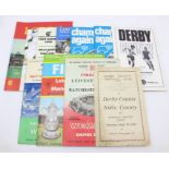 A small collection of assorted sporting prorgammes to include: Derby County v Notts County 18/9/