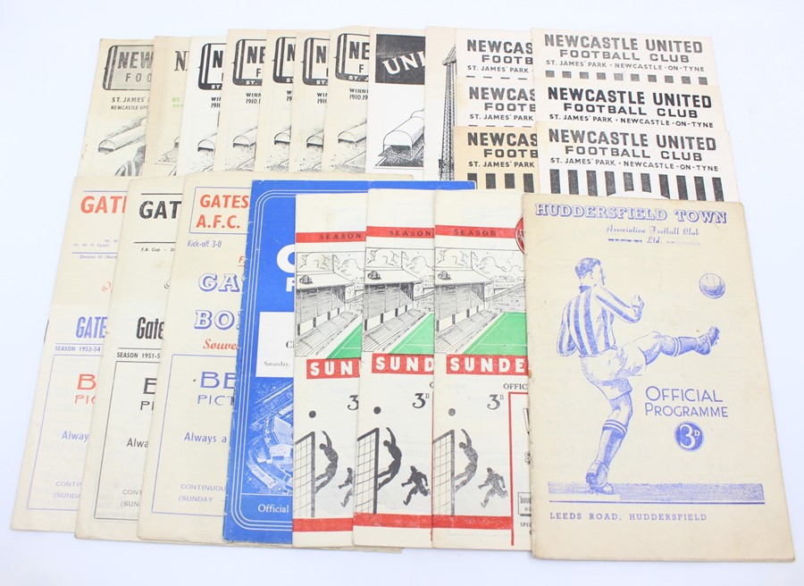 Football Programmes; A collection of assorted football programmes, North East interest to include: