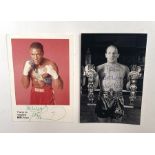 A signed Henry Cooper photograph, 'To Gillian, Best Wishes, Henry Cooper'; together with a signed