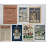 A collection of 1940's Derby County away programmes, comprising: Arsenal 22.4.46; Chelsea 25.1.47;