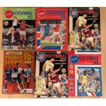 A small collection of football sticker albums comprising: Panini Football 84 (complete); Panini