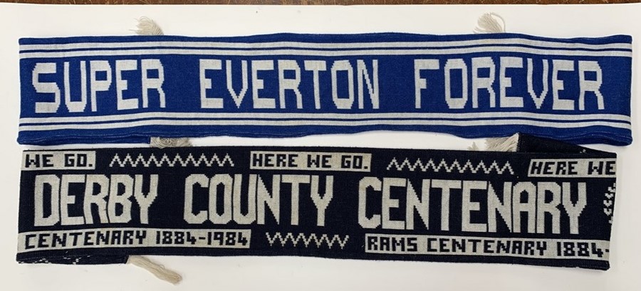 A collection of four vintage football scarves, comprising: Everton 'Above The Rest', blue, white and - Image 2 of 2