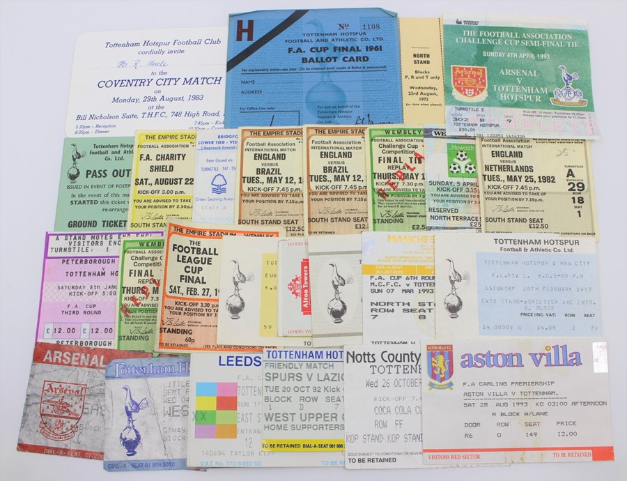 Football Tickets; A collection of assorted football tickets, mostly Tottenham Hotspur interest: v.