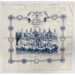 A pair of 1931 F.A. Cup Final souvenir handkerchiefs, both depicting a squad picture of the 1931