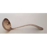 A Dutch silver ladle, by A.J.Dreisen, assayed Utrecht 1928 for .833 standard silver, length 29cm. (