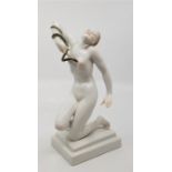 A Herend hand painted porcelain figurine, model no.5722, in the Art Deco style, of Cleopatra