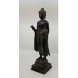 A bronze figure of Buddha standing, height approx.42cm.