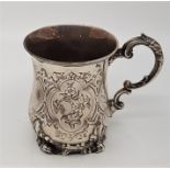 A Victorian silver baluster mug, by Edward, John & William Barnard, assayed London 1851, the side