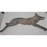 A large 19th cent copper weathervane Fox  Provenance from Fox and hounds in Battersea demolished