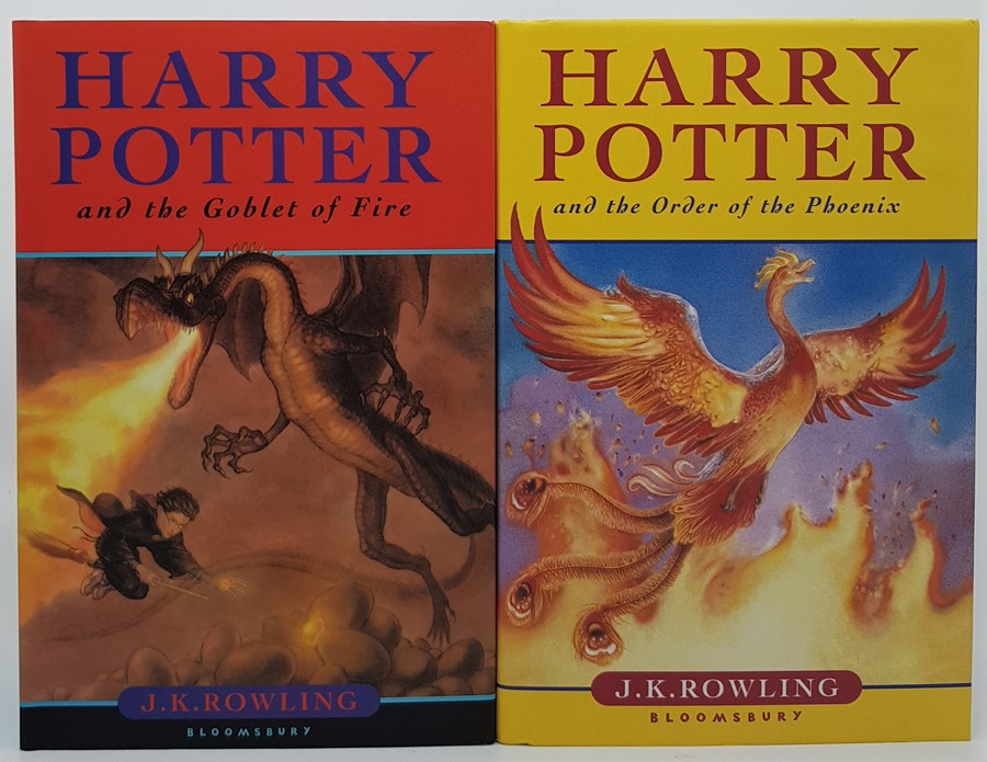 Rowling (J.K), a signed box set of Harry Potter books in single five volume publishers card slip - Image 2 of 10