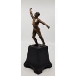 A 20th century bronze figure, height 26.8cm.