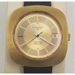 A Longines Admiral Automatic gentleman's gold plated wrist watch, c.1970's, having signed circular