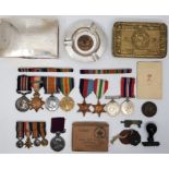 A George V WWI medal group, including a "For Bravery in the Field" medal awarded 25947 SJT.F.G.