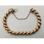 An Italian 9ct. gold San Marco chain bracelet, length approx. 19cm. (20.2g)