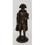 A 19th century French patinated bronze of Napoleon Bonaparte, height 15.6cm