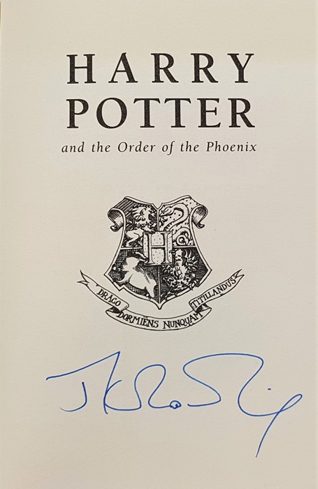 Rowling (J.K), a signed box set of Harry Potter books in single five volume publishers card slip - Image 4 of 10