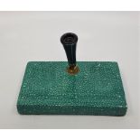 A Royal Doulton faux shagreen desk pen stand, designed for Parker pens, printed factory marks to