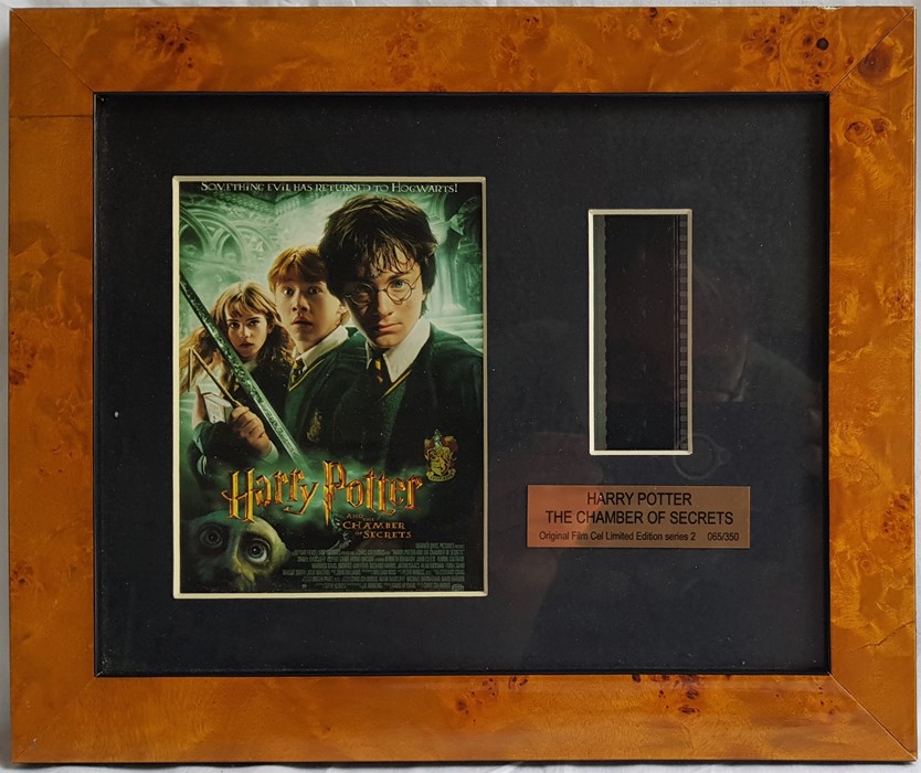 Harry Potter and the Chamber of Secrets, two original limited edition filmcels, each framed with