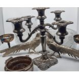 A large cut glass wine cooler, other cut glass and a large collection of silver plated items. (qty)