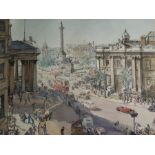 Grace Golden (1902-1993), "Trafalgar Square - Sept. 1941" watercolour, signed lower left, image 29cm