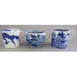 A group of early nineteenth century blue and white transfer-printed Spode tea wares, c.181020.