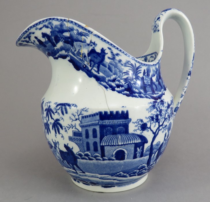 An early nineteenth century blue and white transfer-printed Spode Caramanian series small-size