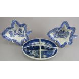 A group of early nineteenth century blue and white transfer-printed Spode pieces, c.1800-20.