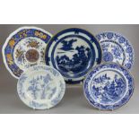 A group of early nineteenth century blue and white transfer-printed Spode dinner wares, c.1800-30.