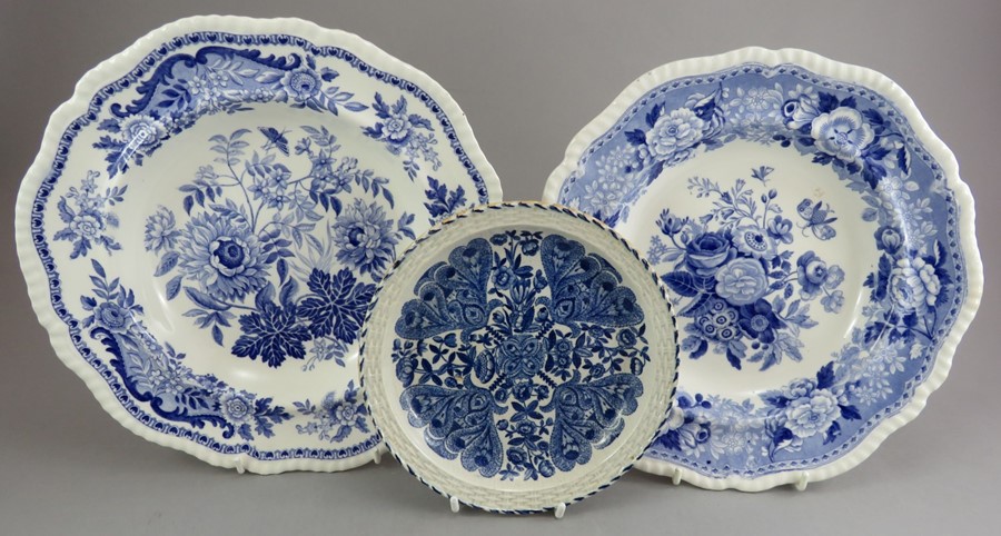 A group of early nineteenth century blue and white transfer-printed Spode pieces, c.1815-25.
