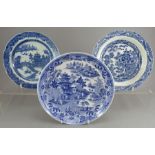 A group of early nineteenth century blue and white transfer-printed Spode wares, c.1810-20. To