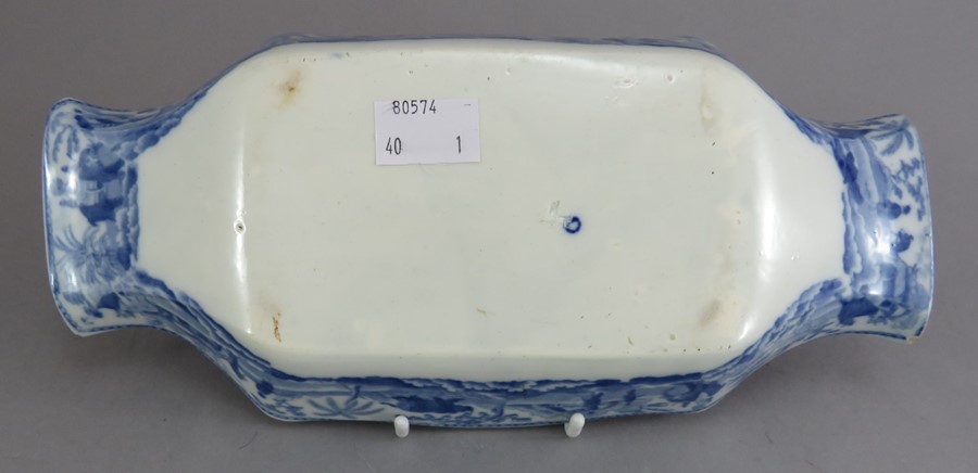 An early nineteenth century blue and white transfer-printed Spode Caramanian series root dish, c. - Image 2 of 2