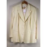 A lemon colour blazer together with a cream Tamotsu silk top Formally the property of the late Jessy